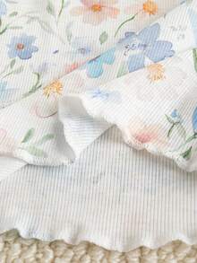 Souflis Souflis 3 pièces/set Ensemble de débardeur et short confortable et polyvalent dans un style français pour bébé fille. Convient pour la maison, les jeux et diverses occasions, été - Multicolore - Voir 9