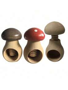Wooden Mushroom Shaped Nutcracker Walnut Plier Multifunctional Walnut Opener Pecans Clip Easy Cracking Adjustable Nuts Tongs - Multicolor - View 5