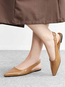 CUCCOO BIZCHIC Women's Pointed Toe Casual Versatile Flat Shoes - Brown - View 4