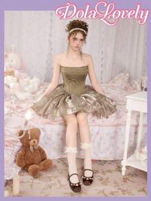 Dola Lovely 女士系带花卉装饰休闲日常百搭平底鞋 - 巧克力棕 - 查看 2