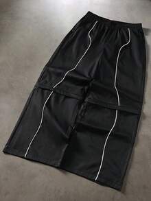 STYNVO 可拆卸长裤，宽松版型，可拆卸成宽松短裤，宽松舒适，运动裤，纽约风长裤，送给男友的完美礼物，返校季必备单品，男女皆宜，男士阔腿工装裤 - 黑色 - 查看 2