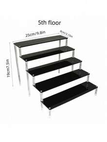 黑色展示架，多功能展示架，可用于摆放化妆品/香水瓶/手工制品/眼镜等，适用于客厅/卧室展示。返校季必备 - 彩色 - 查看 5