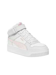 Puma Carina Street Mid Women's Sneakers White 392337-04 - White / Peach / Grey - View 2