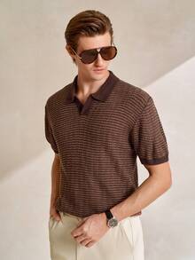 Manfinity CityGents 男士条纹短袖休闲通勤针织衫