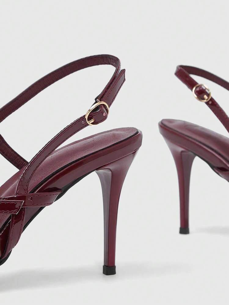 CUCCOO SZL Fashionable, Elegant And Sexy Red Button High Heel Sandals Prom Heels