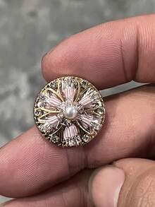 10颗17.5/20/22.5mm水钻奢华纽扣，适用于服装缝纫材料，缝纫配件，时尚女士外套纽扣，蜜蜂图案 - 彩色 - 查看 13