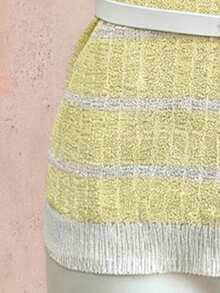 Selianne Elegant Polo Collar Versatile Women Sweater, Spring/Summer - Yellow - View 5