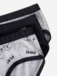 6 chiếc/gói Quần lót nam in hình tay cầm chơi game nhiều màu sắc, chất liệu cotton pha mềm mại, thoáng khí. - Nhiều màu - Xem 5