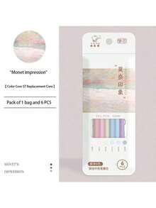 Bộ 6 bút bi mực gel nhiều màu sắc X Jess, bút mực khô nhanh, bút bi đen đầu nhọn 0.5mm, bút viết trơn tru, thích hợp cho văn phòng và trường học, đồ dùng học tập. - Nhiều màu - Xem 9