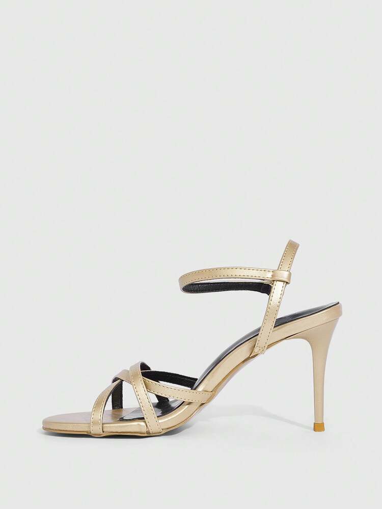 CUCCOO SZL Women's Sexy Gold High Heel Sandals
