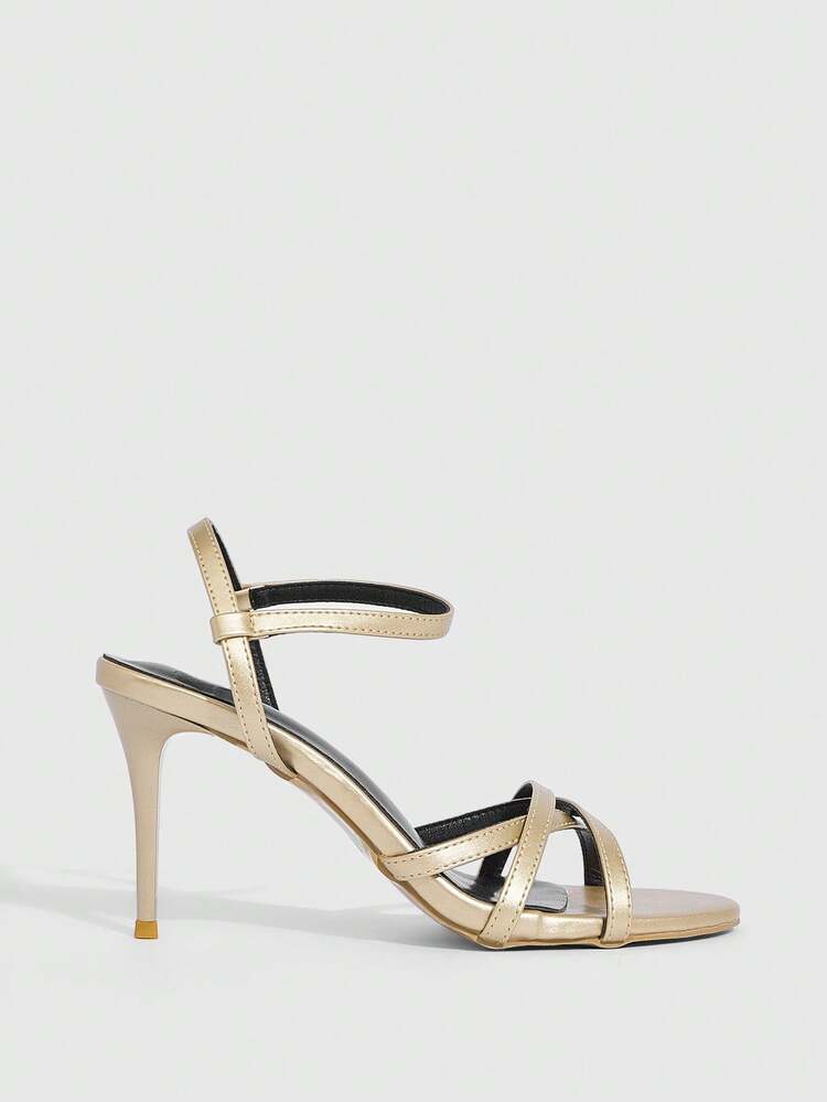 CUCCOO SZL Women's Sexy Gold High Heel Sandals