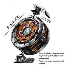 MEMO CX08 2025 新款磁吸散热器，快速冷却手机散热器，[5V-3A] 15W 充电器适配器供电（不含电池），适用于智能手机、平板电脑、直播、游戏等，附赠 4 个游戏指套 - 橘色 - 查看 8