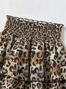 Maija Kids Maija Kids 女童豹纹层叠荷叶边裙 - 棕色 - 查看 6