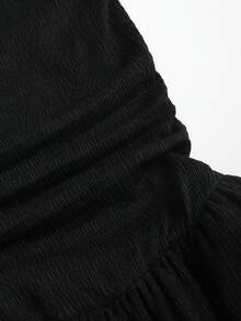 Sweetra 女士新款露背系带荷叶边迷你连衣裙，适合春夏休闲外出穿着