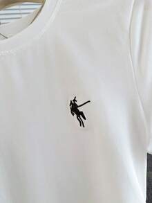 GlowEve Women's Fashion Casual Embroidered Round Neck Short Sleeve Ruched Waist Cropped Tight T-Shirt And Striped Print Elastic Waist Drawstring Loose Straight Leg Pants 2 Piece Set - Multicolor - View 6