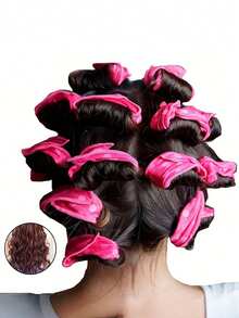 1/3/5/10/20/40PCS Soft Foam Curlers For Heatless Overnight Styling Natural Curls Waves No Heat Hair Rollers DIY Home Salon Hair Care Tools - Hot Pink - View 2