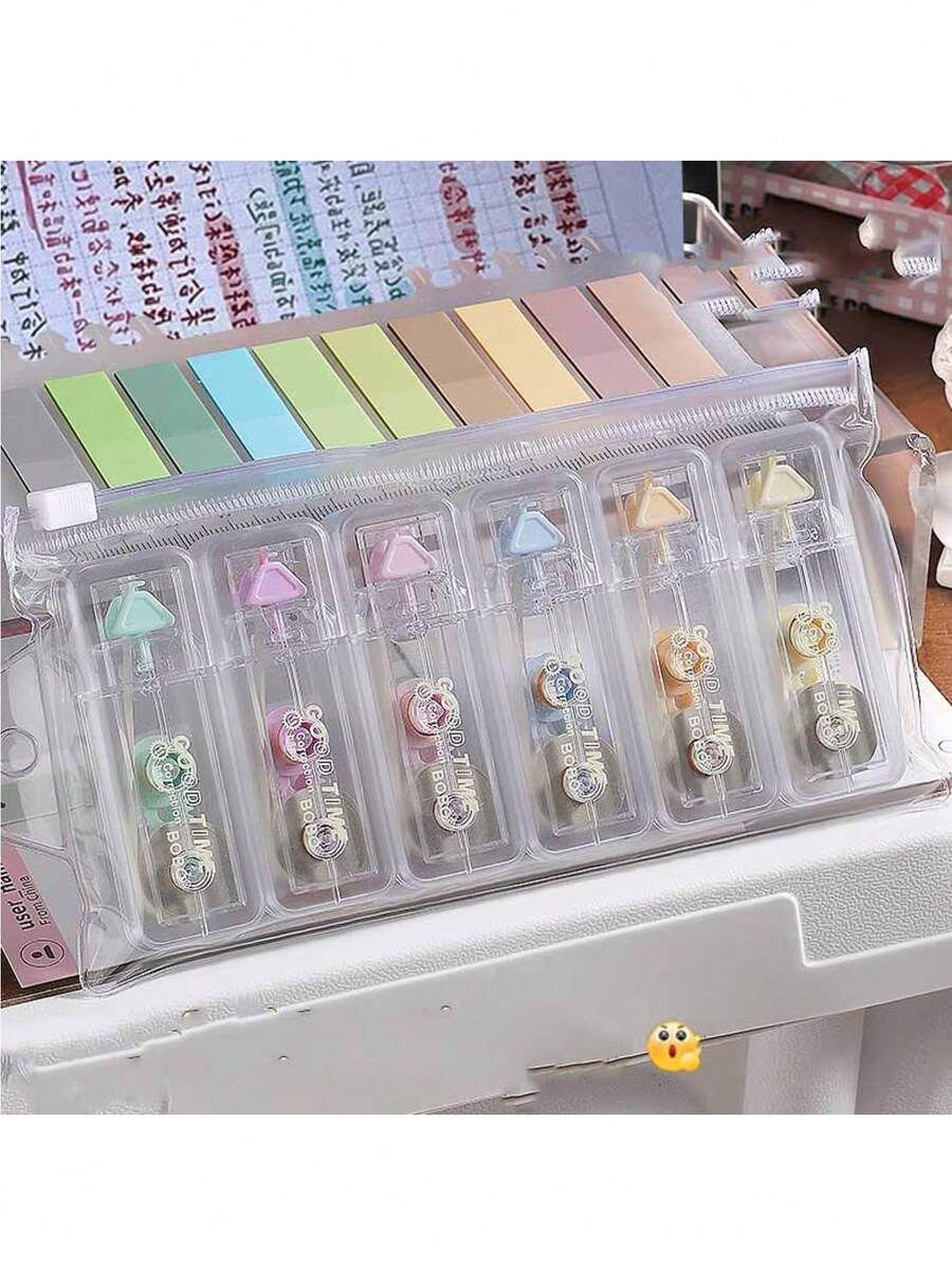 Correction Tape Set With Ins Style, Colorful, Japanese, Small Size, High Capacity, Cute, Mini, Silent, Mori Style, Back To School - Multicolor - View 1