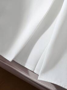 Franclia Chân váy dài màu trắng thanh lịch, cạp cao, xếp ly, đính cúc, màu đen, kiểu dáng thường ngày, đa năng, dành cho nữ, mùa xuân/hè. - trắng - Xem 3