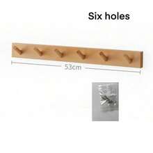 1 pieza Gancho de pared moderno y minimalista nórdico, gancho de abrigo de madera maciza resistente para vestidores detrás de puertas, perchero de madera, gancho de almacenamiento familiar, adecuado para guardar ropa, bolsos, sombreros y llaves. - Albaricoque - Ver 6
