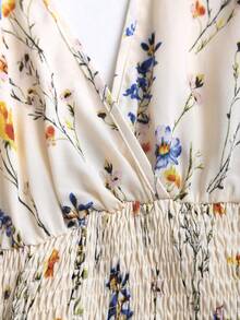 Olithes INS休闲度假腰部打结连体裤（女款） - 杏色 - 查看 4