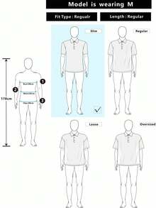 SUMWON Camisa polo de manga corta con cuello y cremallera, con pequeño logotipo en el pecho, ajuste regular, prenda básica casual - azul real - Ver 6