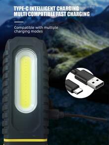 Teckwe FX-110 1/2 قطعة مصباح عمل LED قابل للشحن مع قاعدة مغناطيسية، شحن USB، مصباح معلق محمول، بطارية ليثيوم مدمجة، 3 أوضاع إضاءة، مصباح يدوي قوي، مصباح إصلاح الورشة، دوران 180 درجة، مناسب للإصلاح 1200mAh - متعدد الألوان - مشاهدة 4