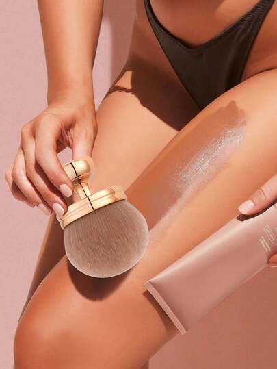 Extra-Large Oval Kabuki Body Makeup Brush For Self Tanner & Back Tanning – Streak-Free Bronzer Blending Applicator – Ideal For Legs, Face & Body Self Tan Application