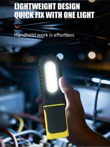 Teckwe FX-110 1/2 قطعة مصباح عمل LED قابل للشحن مع قاعدة مغناطيسية، شحن USB، مصباح معلق محمول، بطارية ليثيوم مدمجة، 3 أوضاع إضاءة، مصباح يدوي قوي، مصباح إصلاح الورشة، دوران 180 درجة، مناسب للإصلاح 1200mAh - متعدد الألوان - مشاهدة 1