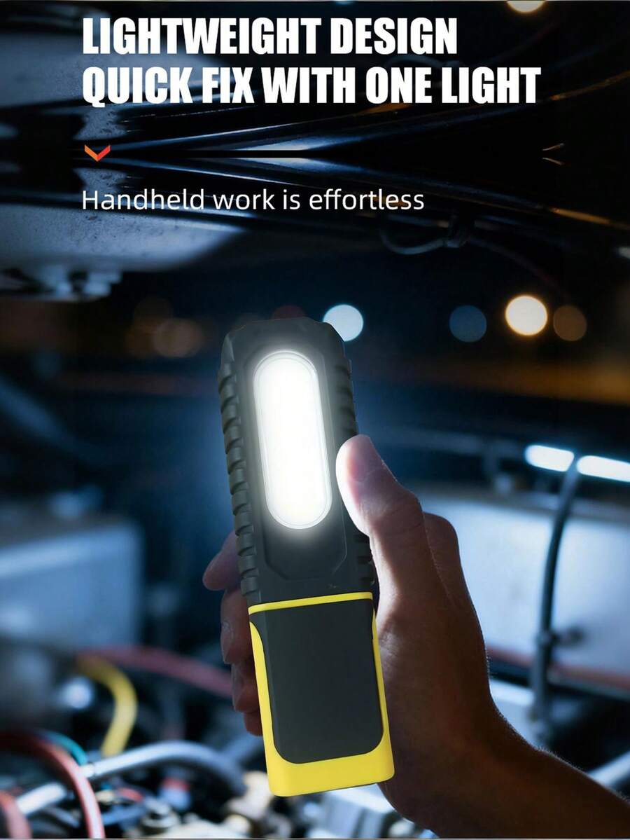 Teckwe FX-110 1/2 قطعة مصباح عمل LED قابل للشحن مع قاعدة مغناطيسية، شحن USB، مصباح معلق محمول، بطارية ليثيوم مدمجة، 3 أوضاع إضاءة، مصباح يدوي قوي، مصباح إصلاح الورشة، دوران 180 درجة، مناسب للإصلاح 1200mAh - متعدد الألوان - مشاهدة 1