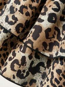 Maija Kids Maija Kids 女童豹纹层叠荷叶边裙 - 棕色 - 查看 4