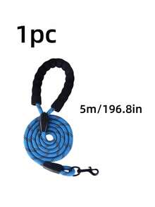 1pc Round Rope Pet Leash, Suitable For Long-Distance Dog Walking, Sturdy . - Blue - View 8