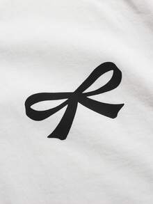 SHEIN Bộ 2 món dành cho nữ tuổi teen, gồm áo thun dệt kim cổ tròn tay raglan xếp ly và quần short, trang phục nhẹ nhàng thoải mái cho mặc hàng ngày, đi học, nghỉ lễ, dã ngoại mùa xuân. - Đen và trắng - Xem 8