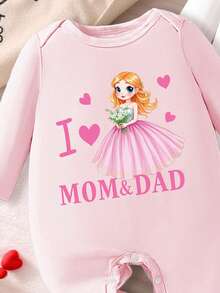 2pcs Newborn Baby Pajamas Set, Dreamlike Series Print Knitted Envelope Collar Long Sleeve Footie Romper, All Season - Multicolor - View 6