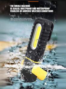 Teckwe FX-110 1/2 قطعة مصباح عمل LED قابل للشحن مع قاعدة مغناطيسية، شحن USB، مصباح معلق محمول، بطارية ليثيوم مدمجة، 3 أوضاع إضاءة، مصباح يدوي قوي، مصباح إصلاح الورشة، دوران 180 درجة، مناسب للإصلاح 1200mAh - متعدد الألوان - مشاهدة 2