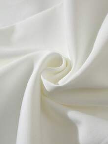 Franclia Chân váy dài màu trắng thanh lịch, cạp cao, xếp ly, đính cúc, màu đen, kiểu dáng thường ngày, đa năng, dành cho nữ, mùa xuân/hè. - trắng - Xem 4