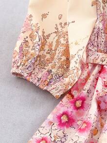 GlowEve 女士浪漫定位印花收腰短袖连衣裙 - 彩色 - 查看 5