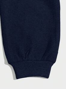 EURMUSE 2 Pcs Men's Waffle Fabric Basic Style Combination Fit Boxers, Set Of 2 - Navy Blue - View 4