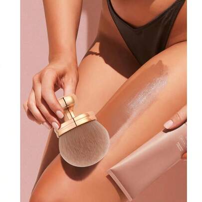 Extra-Large Oval Kabuki Body Makeup Brush For Self Tanner & Back Tanning – Streak-Free Bronzer Blending Applicator – Ideal For Legs, Face & Body Self Tan Application