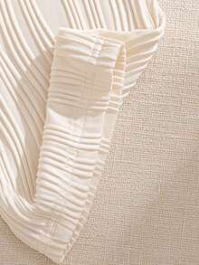 Souflis Souflis 2pcs Baby Girl Toddler/Newborn 0-3 Years Old Spring/Summer Casual Sweet Daily Vacation Striped Woven Sleeveless Top And Wide Leg Pants 2-Piece Set Cream Baby Girl Outfit Toddler Matching Set Summer Toddler Co Ord Baby Casual Sets - Beige - View 6