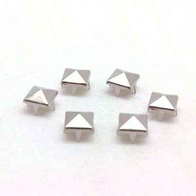 100/160/220 pièces, capuchons de rivets carrés pyramidaux convenant aux vêtements, sacs, chaussures , bijoux punk rock, têtes de clous en métal à 4 griffes faits main, rivets, pointes, accessoires