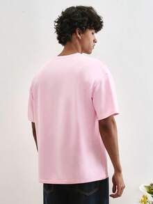 TOKVUE Men's Fashion Casual Relaxed Fit Valentine's Day T-Shirt,Pink 3D Heart Print,Summer Cute Dates,Unisex Couples' Set,Y2k Style Graphic Pink Shirt Gift - Pink - View 5