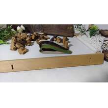 1 pieza Gancho de pared moderno y minimalista nórdico, gancho de abrigo de madera maciza resistente para vestidores detrás de puertas, perchero de madera, gancho de almacenamiento familiar, adecuado para guardar ropa, bolsos, sombreros y llaves. - Albaricoque - Ver 5