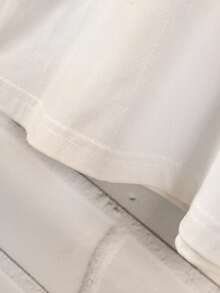 Resyla Áo thun ngắn tay nữ kiểu dáng thường ngày, in họa tiết nơ và răng cưa, thiết kế thanh lịch, đa năng, phù hợp cho đi học, ngày Nhà giáo, mùa hè, hoạt động ngoài trời, thường ngày, hẹn hò, thể thao. - trắng - Xem 3