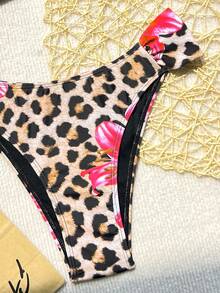 Costavie Springbreak 2件套女士性感豹纹聚拢加厚比基尼套装 - 彩色 - 查看 4