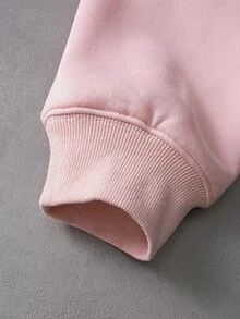 PAVTROS 男士时尚舒适涂鸦刺绣连帽衫 - 粉色 - 查看 9