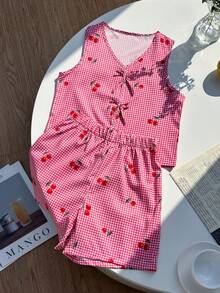 2pcs Girls Colorful Tank Top Set, Fitted Soft Style, Suitable For Home, Sports, Weekend Activities And Daily Wear All Year Round - Multicolor - View 5