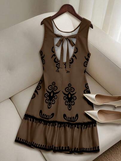 GlowEve CURVE Vestido casual de verano sin mangas de tejido para mujer talla grande