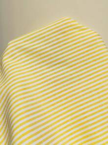 Optris Blue & White Striped Deep V-Neck Backless Tie-Up Waist A-Line Sleeveless Jumpsuit Dress, Elegant Sexy Cute Suitable For Vacation, Beach, Commute, Party, Daily Wear, Dating, Spring/Summer/Autumn - Yellow - View 8