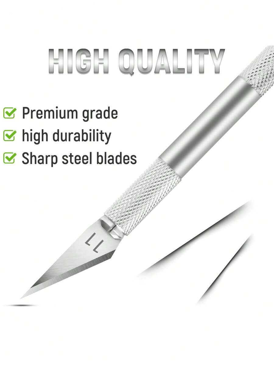 高精度爱好刀专业工艺切割工具，适用于 DIY 艺术品雕刻造型剪贴簿剃刀锋利刀片艺术用品成人