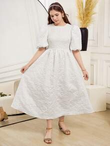 一件闪亮粉色魅力连衣裙，适合少女穿着，包含亮片、蓬松裙摆和精致的公主细节，适合派对和庆祝场合。 - 白色 - 查看 6